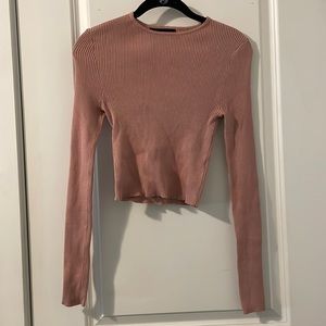 Long sleeve crop top